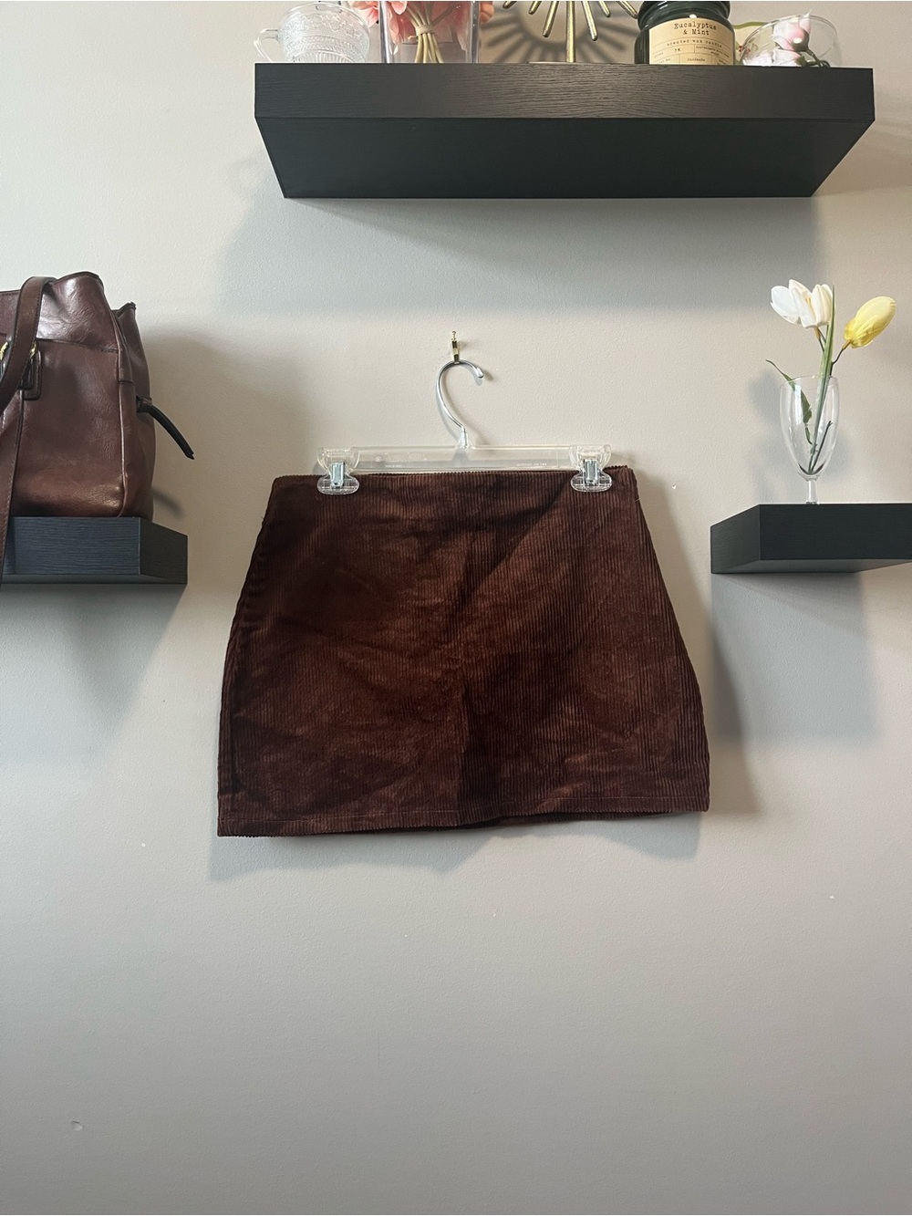 Forever 21 Brown Corduroy Mini Skirt NWOT